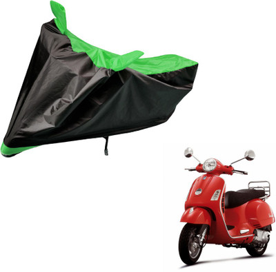 Auto Hub Two Wheeler Cover for Universal For Bike(Vespa LX, Black, Green)
