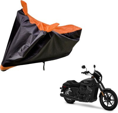 Amanzo Two Wheeler Cover for Harley Davidson(Black, Orange)