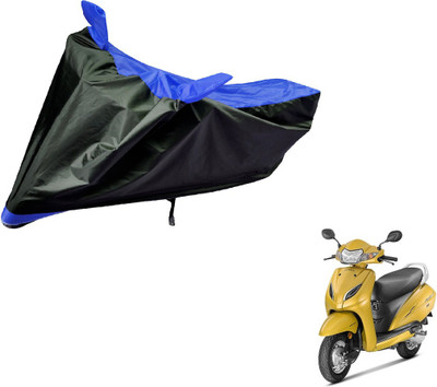 Amanzo Two Wheeler Cover for Honda(Activa 5G, Black, Blue)