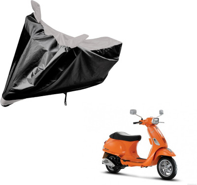 Auto Hub Two Wheeler Cover for Universal For Bike(Vespa SXL, Black, Silver)