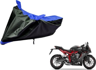 Auto Hub Two Wheeler Cover for Honda(CBR 650F, Black, Blue)