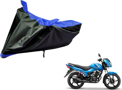 Auto Hub Two Wheeler Cover for TVS(Victor New, Black, Blue)