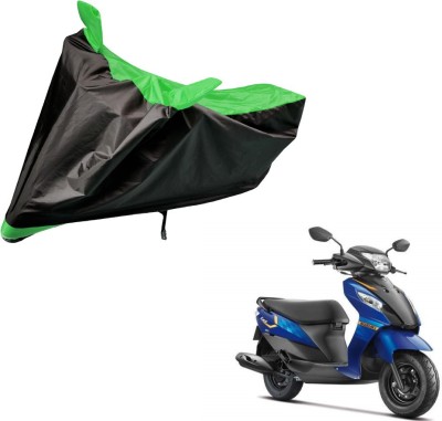 Auto Hub Two Wheeler Cover for Suzuki(Let's, Black, Green)