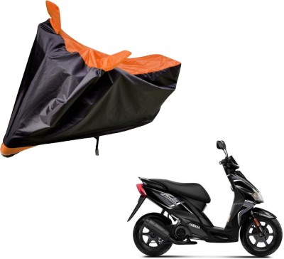 Auto Hub Two Wheeler Cover for Yamaha(Jog R, Black, Orange)