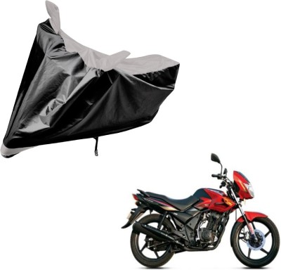 Auto Hub Two Wheeler Cover for TVS(Flame DS 125, Black, Silver)