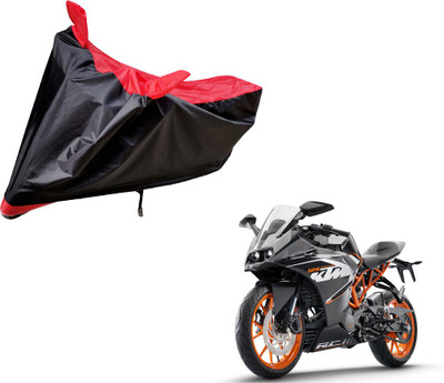Auto Hub Two Wheeler Cover for KTM(RC 390, Black, Red)