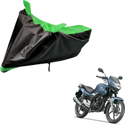 Auto Hub Two Wheeler Cover for Suzuki(GS 150R, Black, Green)