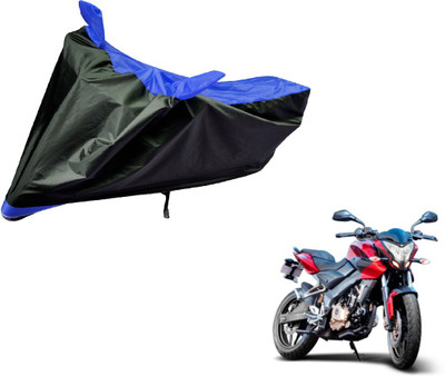 Amanzo Two Wheeler Cover for Bajaj(Pulsar 200 NS DTS-i, Black, Blue)