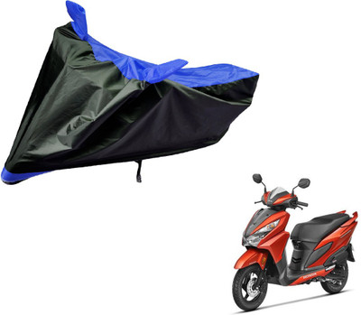 Auto Hub Two Wheeler Cover for Honda(Grazia, Black, Blue)