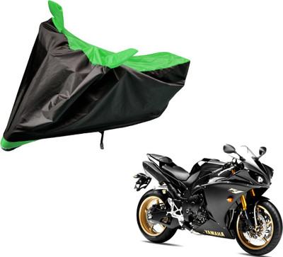 Amanzo Two Wheeler Cover for Yamaha(YZF R1, Black, Green)