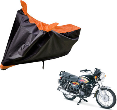 Auto Hub Two Wheeler Cover for TVS(Max 4R, Black, Orange)