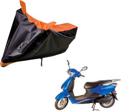 Auto Hub Two Wheeler Cover for Hero(E Scoot, Black, Orange)