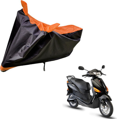 Auto Hub Two Wheeler Cover for Hero(Electric Optima, Black, Orange)