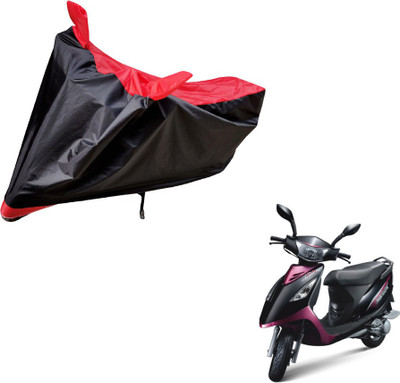 Auto Hub Two Wheeler Cover for TVS(Streek, Black, Red)