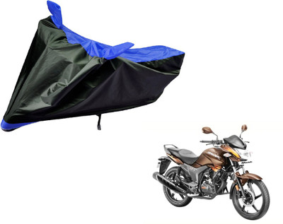 Auto Hub Two Wheeler Cover for Hero(Hunk, Black, Blue)