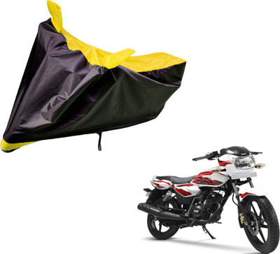 Amanzo Two Wheeler Cover for TVS(Phoenix 125, Black, Yellow)