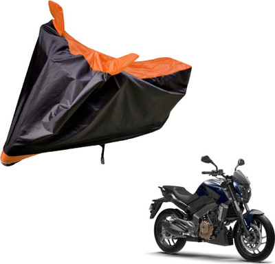 Auto Hub Two Wheeler Cover for Bajaj(Dominar, Black, Orange)