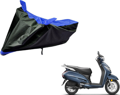 Amanzo Two Wheeler Cover for Honda(Activa 3G, Black, Blue)