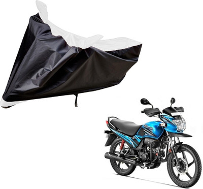 Auto Hub Two Wheeler Cover for Hero(Passion Pro, Black, White)