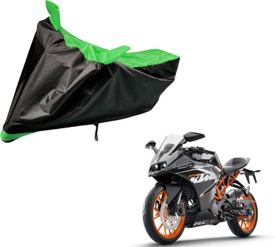 Flipkart SmartBuy Two Wheeler Cover for KTM(RC 390, Black, Green)