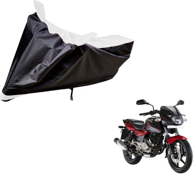 Auto Hub Two Wheeler Cover for Bajaj(Pulsar 180 DTS-i, Black, White)