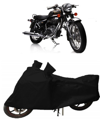 THE REAL ARV Waterproof Two Wheeler Cover for Royal Enfield(Electra Delux, Black)