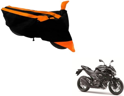 MOCKHE Two Wheeler Cover for Kawasaki(Z800, Black, Orange)