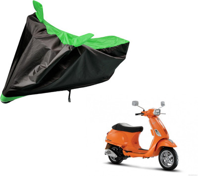 Auto Hub Two Wheeler Cover for Universal For Bike(Vespa SXL, Black, Green)