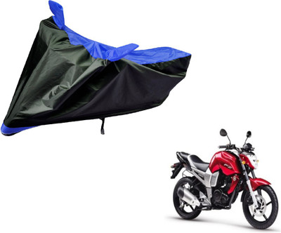 Auto Hub Two Wheeler Cover for Yamaha(FZ, Black, Blue)