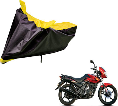 Amanzo Two Wheeler Cover for TVS(Flame DS 125, Black, Yellow)