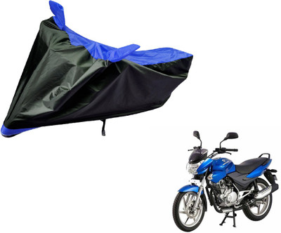 Auto Hub Two Wheeler Cover for Bajaj(Discover 150 s, Black, Blue)