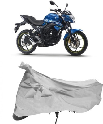 Elegance Two Wheeler Cover for Suzuki(Gixxer, Silver)