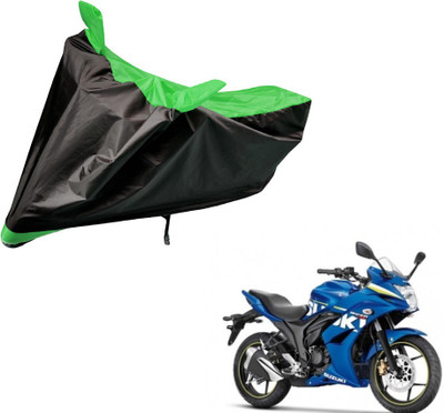 Flipkart SmartBuy Two Wheeler Cover for Suzuki(Gixxer SF, Black, Green)
