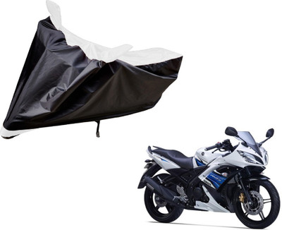 Auto Hub Two Wheeler Cover for Yamaha(YZF R15 S, Black, White)
