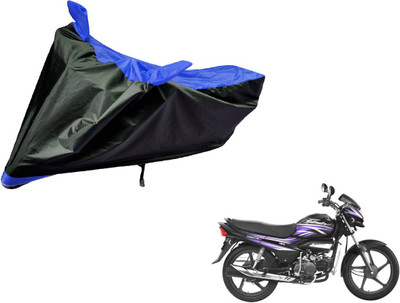 Auto Hub Two Wheeler Cover for Hero(Super Splendor, Black, Blue)
