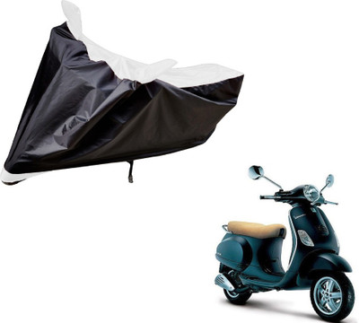 Auto Hub Two Wheeler Cover for Universal For Bike(Piaggio Vespa, Black, White)