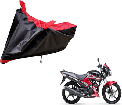 Amanzo Two Wheeler Cover for Yamaha(SS 125, Black, Red)