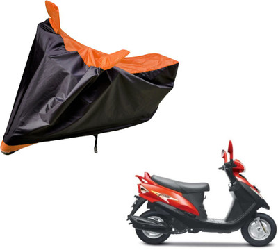 Auto Hub Two Wheeler Cover for Mahindra(Flyte, Black, Orange)