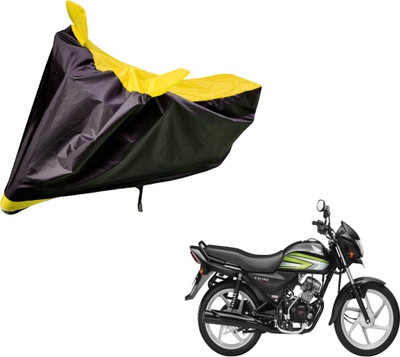 Amanzo Two Wheeler Cover for Honda(CD 110 Dream, Black, Yellow)