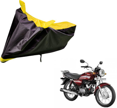 Auto Hub Two Wheeler Cover for Hero(HF Dawn, Black, Yellow)
