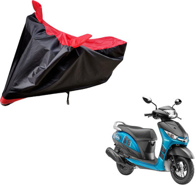 Auto Hub Two Wheeler Cover for Yamaha(Alpha, Black, Red)