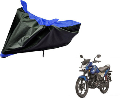 Auto Hub Two Wheeler Cover for Honda(CB Shine, Black, Blue)
