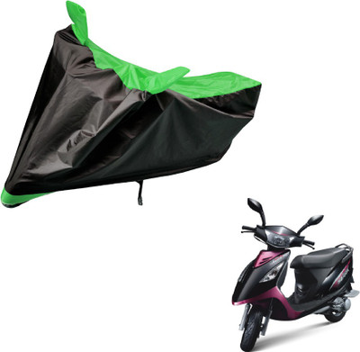 Auto Hub Two Wheeler Cover for TVS(Scooty Streak, Black, Green)