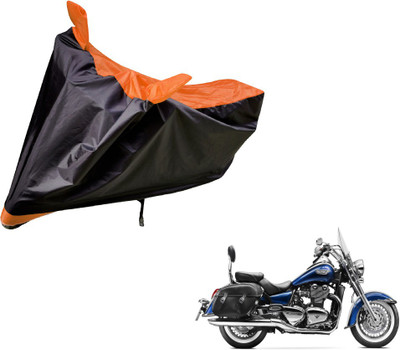 Auto Hub Two Wheeler Cover for Triumph(Black, Orange)