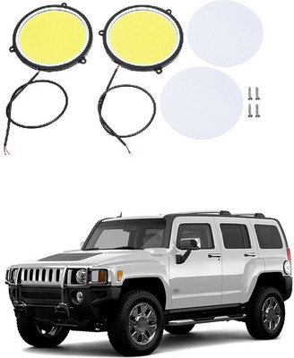 PRTEK Car DRL Daytime Running Light Flexible Round Shape White LED Lights Driving lamp COB Lights car-Styling 2PCS 12V DC for All Cars A66 Headlight Car LED for GM (12 V, 12 W)(Hummer H3, Pack of 2)