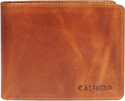 Calfnero Men Casual Brown Genuine Leather Wallet(6 Card Slots)