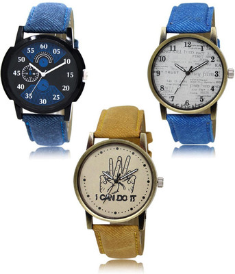 SWIFFIN New latest Designer Combo of 3 Analog Watch  - For Men