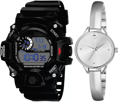 blutech DATE & DAY SERIES Analog-Digital Watch  - For Couple