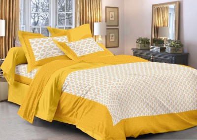 ChoiceUnique 180 TC Cotton Double Printed Flat Bedsheet(Pack of 1, Multicolor)