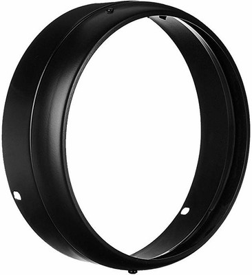 auto trends Heavy Duty Metal Headlight Inner & Outer Ring Cover Bike Headlight Grill(Black)